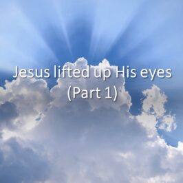 Jesus lifted up His eyes (Part 1)